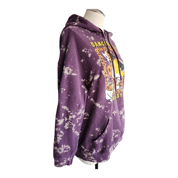 Cheetos Flamin' Hot Graphic Hoodie | “Dangerously Cheesy” Purple Sweatshirt L - Picture 2 of 10